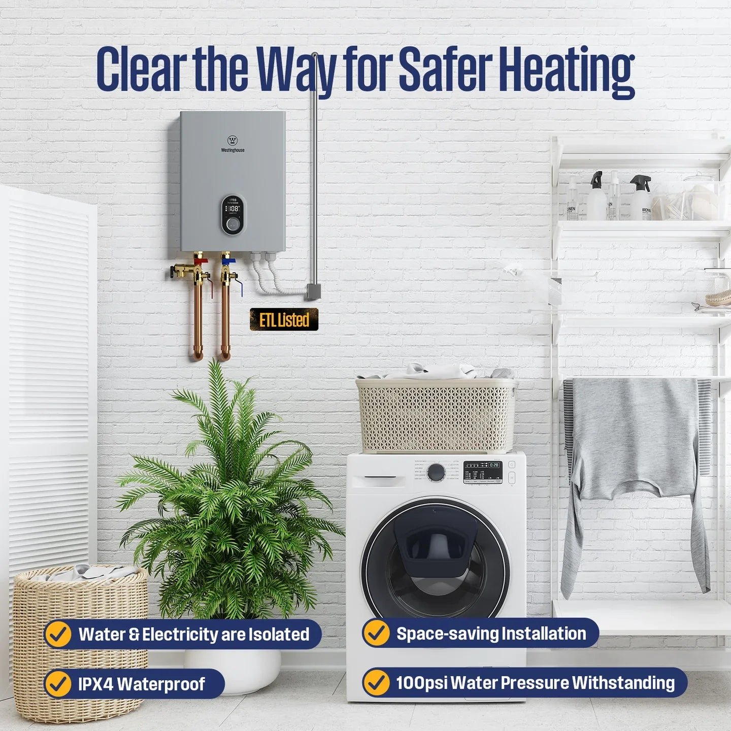 Westinghouse Apolo Tankless Water Heater 24kW with WiFi 5.6 GPM 240V New