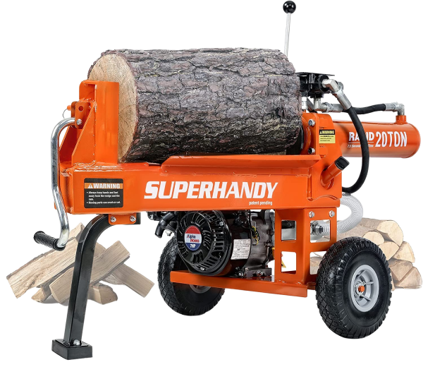 Super Handy GUO077 Portable 20 Ton Gas Powered Log Splitter New
