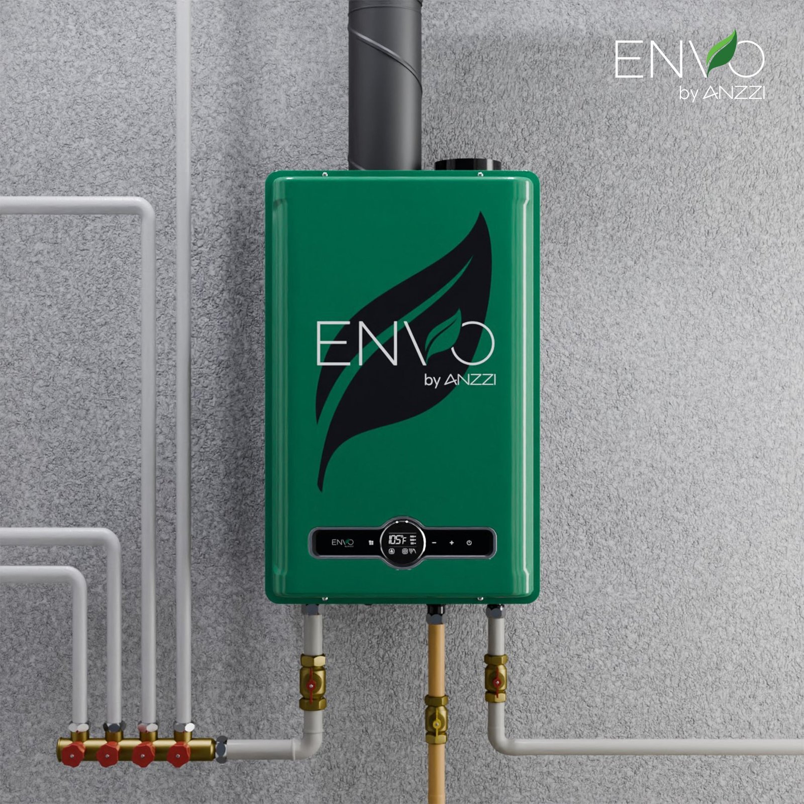 Anzzi Envo Tankless Water Heater Indoor Natural Gas 8.2 GPM 199,000 BTU 120V New